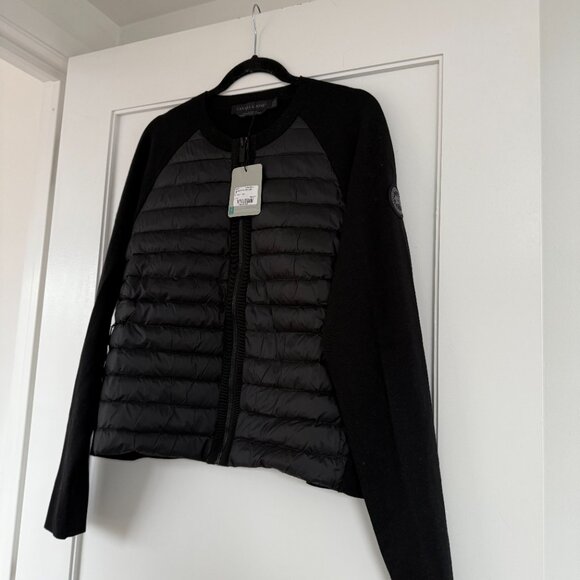 NWT Canada Goose Hybridge Knit Packable Jacket Black Down Filled Quilted Panels - Picture 4 of 8